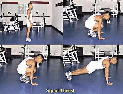 squat thrust shape